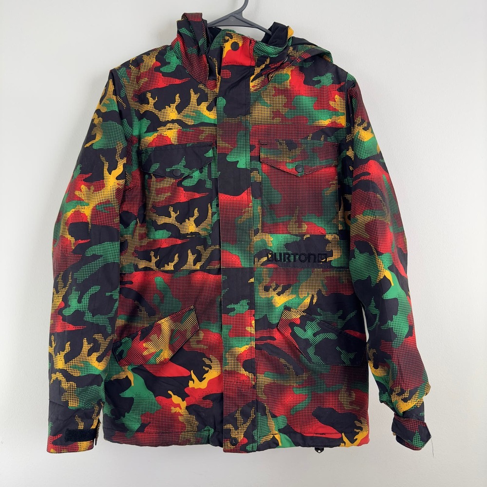 Burton Dryride Radical Camo hooded snowboard jacket